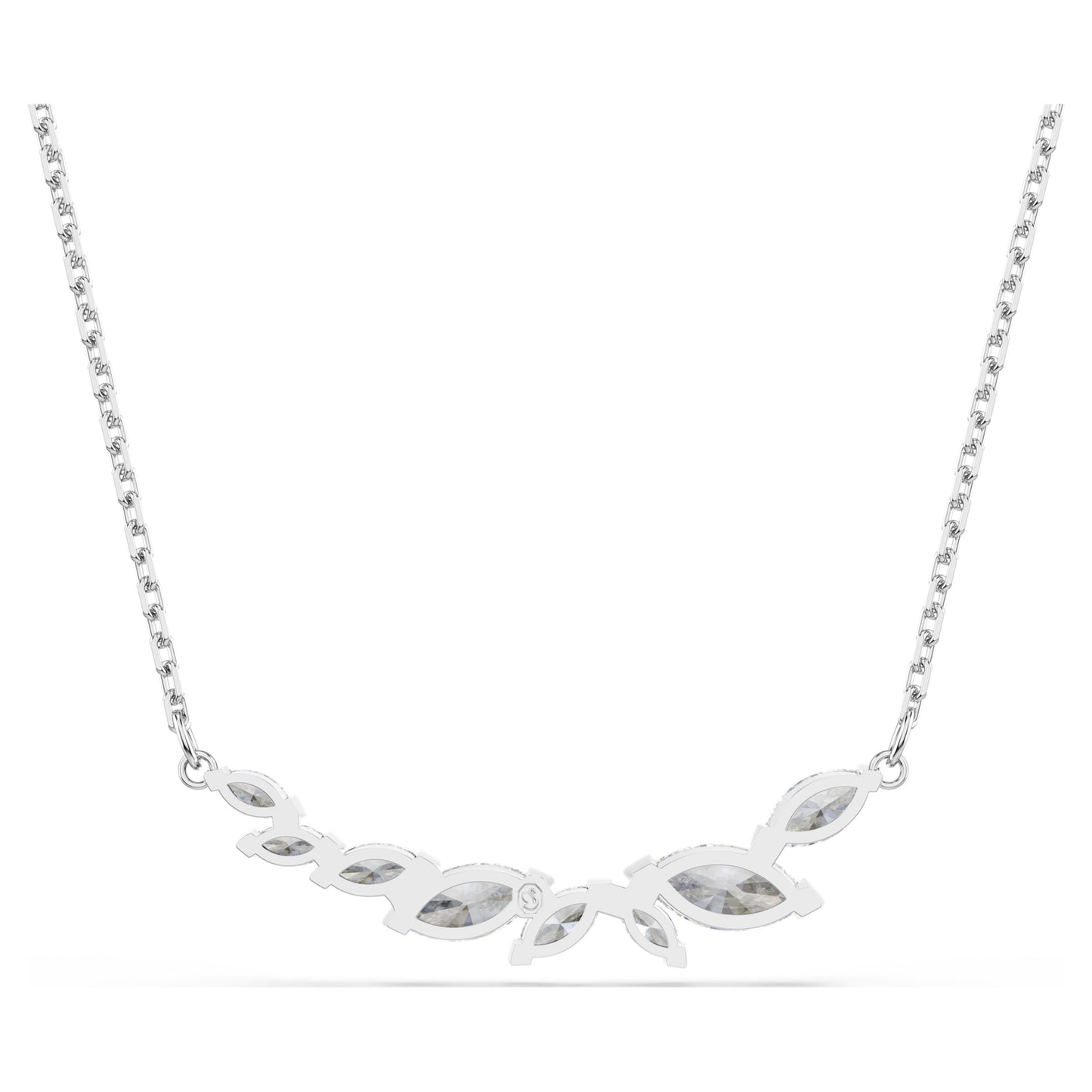 MESMERA NECKLACE MARQUISE - WHITE, RHODIUM
