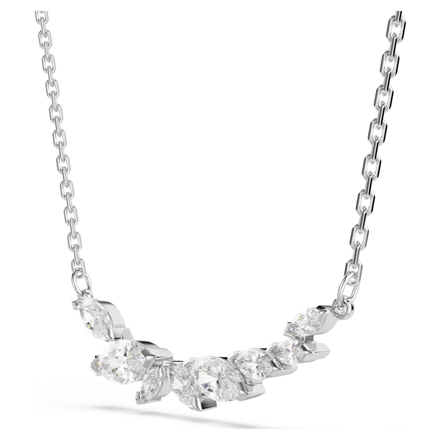 MESMERA NECKLACE MARQUISE - WHITE, RHODIUM