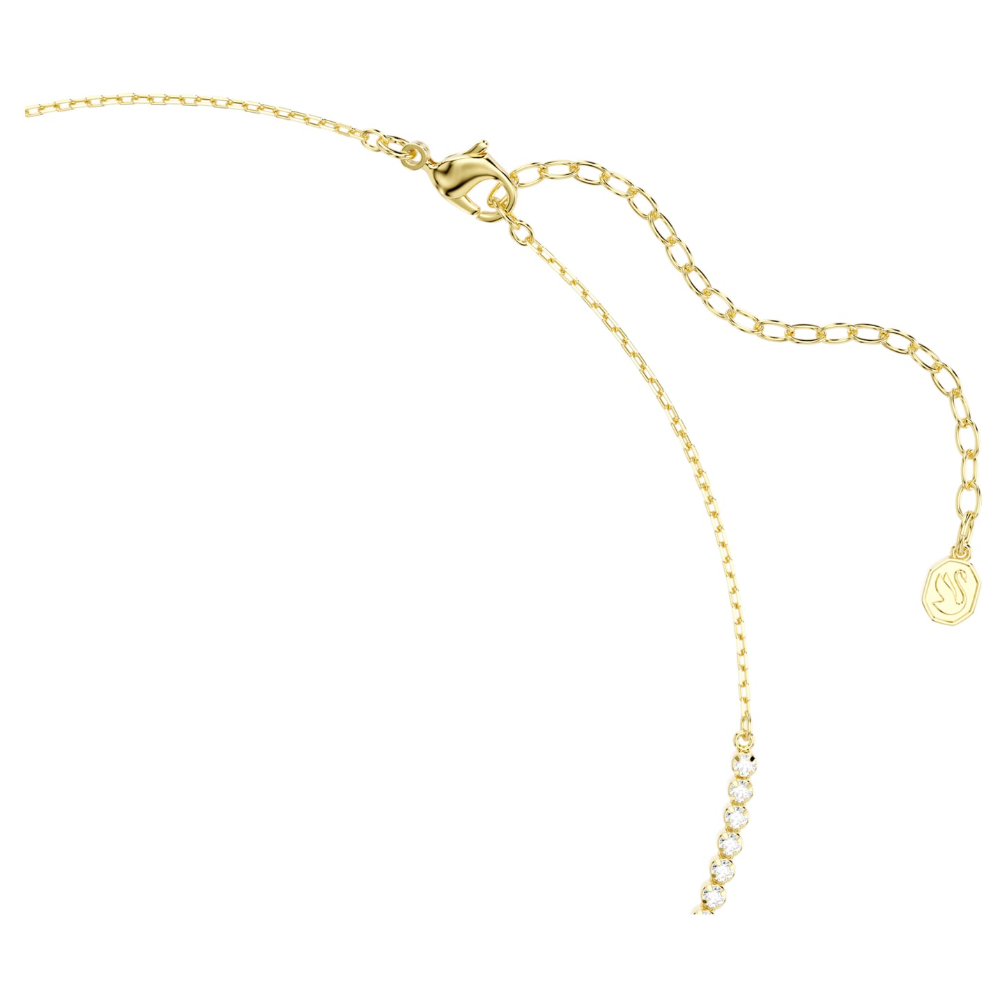 MESMERA NECKLACE MIXED CUTS - WHITE, 18K GOLD