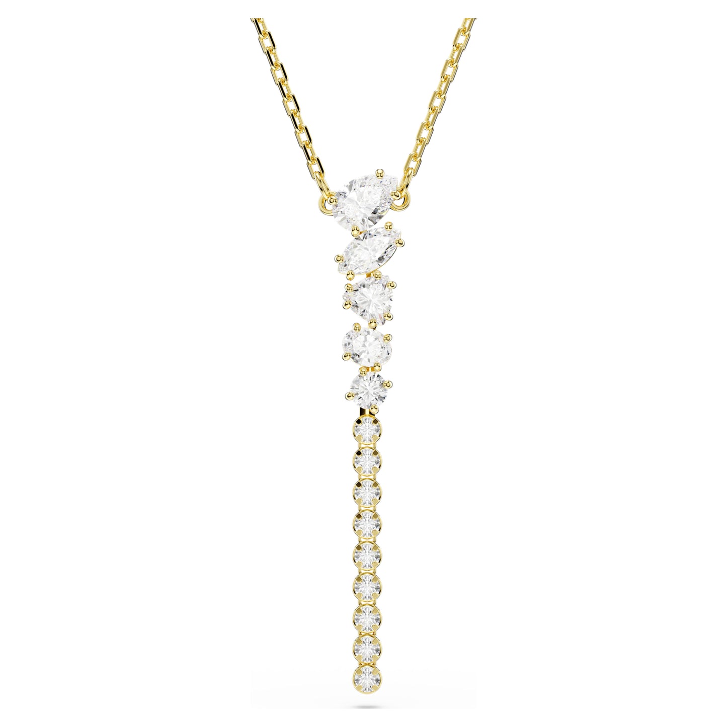 MESMERA Y NECKLACE - WHITE, 18K GOLD
