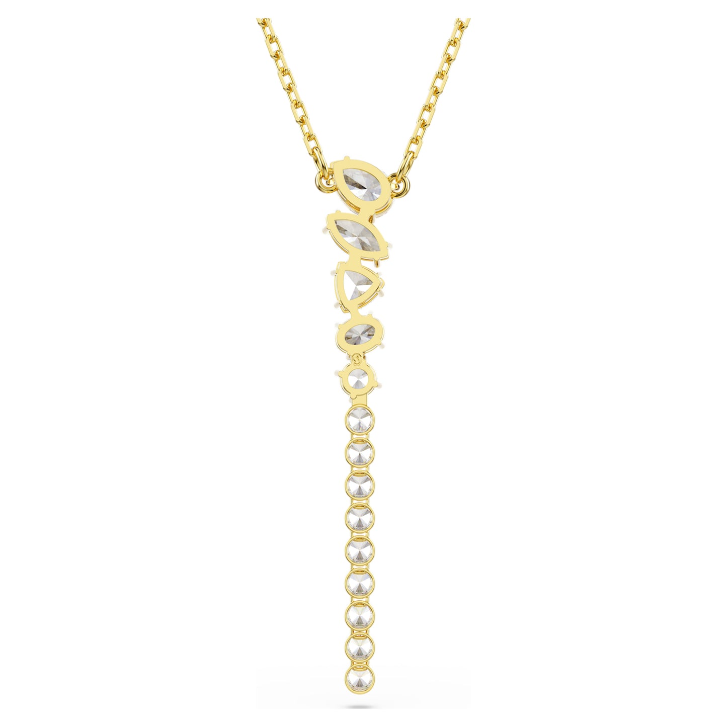 MESMERA Y NECKLACE - WHITE, 18K GOLD