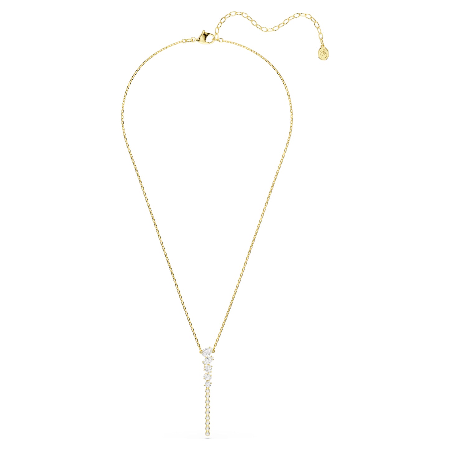 MESMERA Y NECKLACE - WHITE, 18K GOLD
