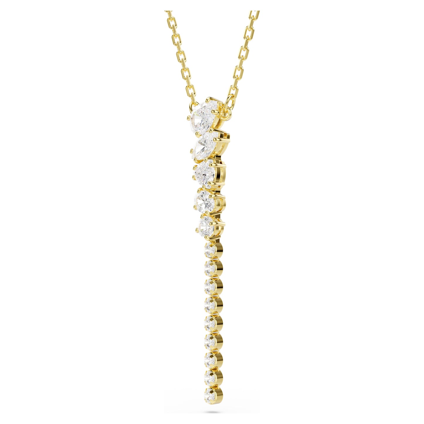 MESMERA Y NECKLACE - WHITE, 18K GOLD
