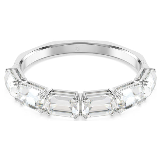 MILLENIA BANGLE OCTAGON - WHITE, RHODIUM