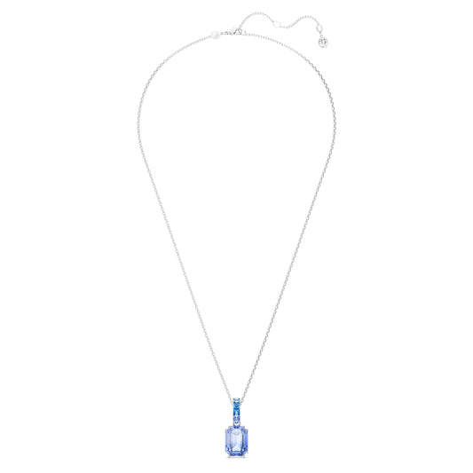 MILLENIA PENDANT OCTAGON - BLUE, RHODIUM