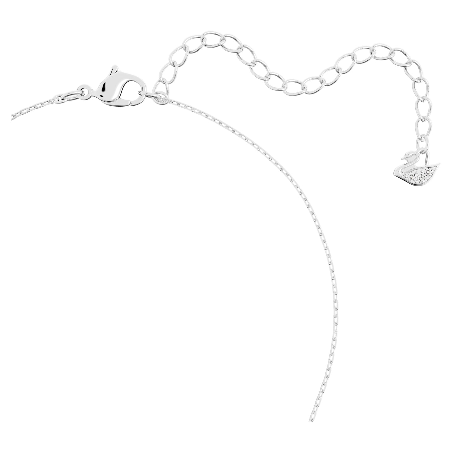 STILLA PENDANT - WHITE, RHODIUM
