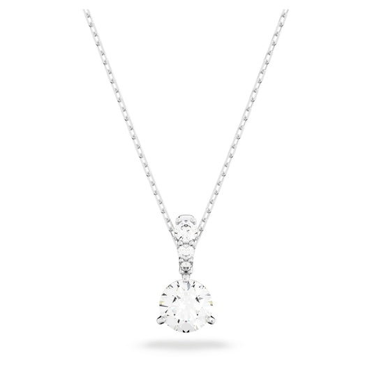 STILLA PENDANT - WHITE, RHODIUM