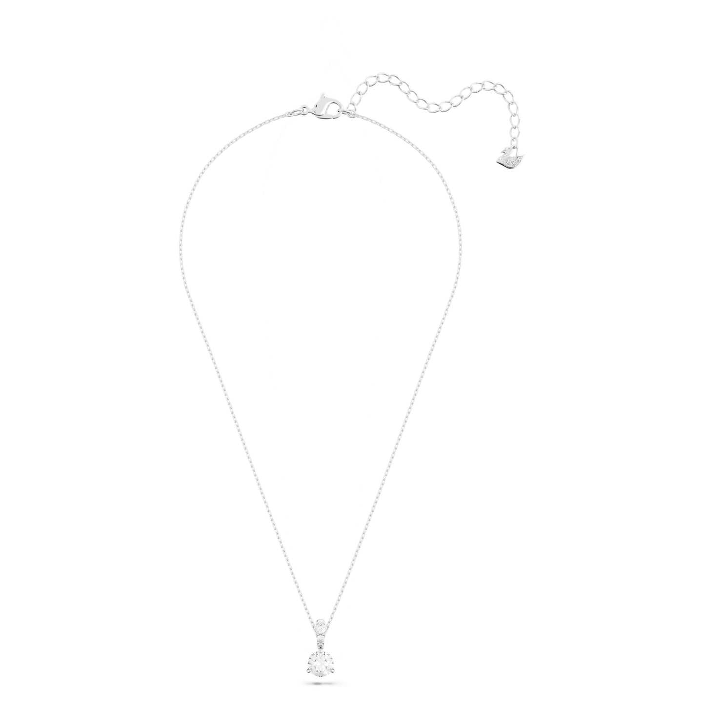 STILLA PENDANT - WHITE, RHODIUM