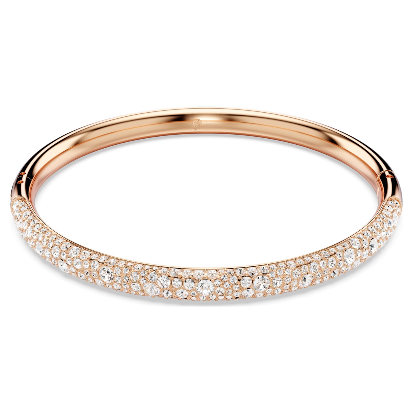 SUBLIMA BANGLE SNOW PAVE - WHITE, ROSE-GOLD