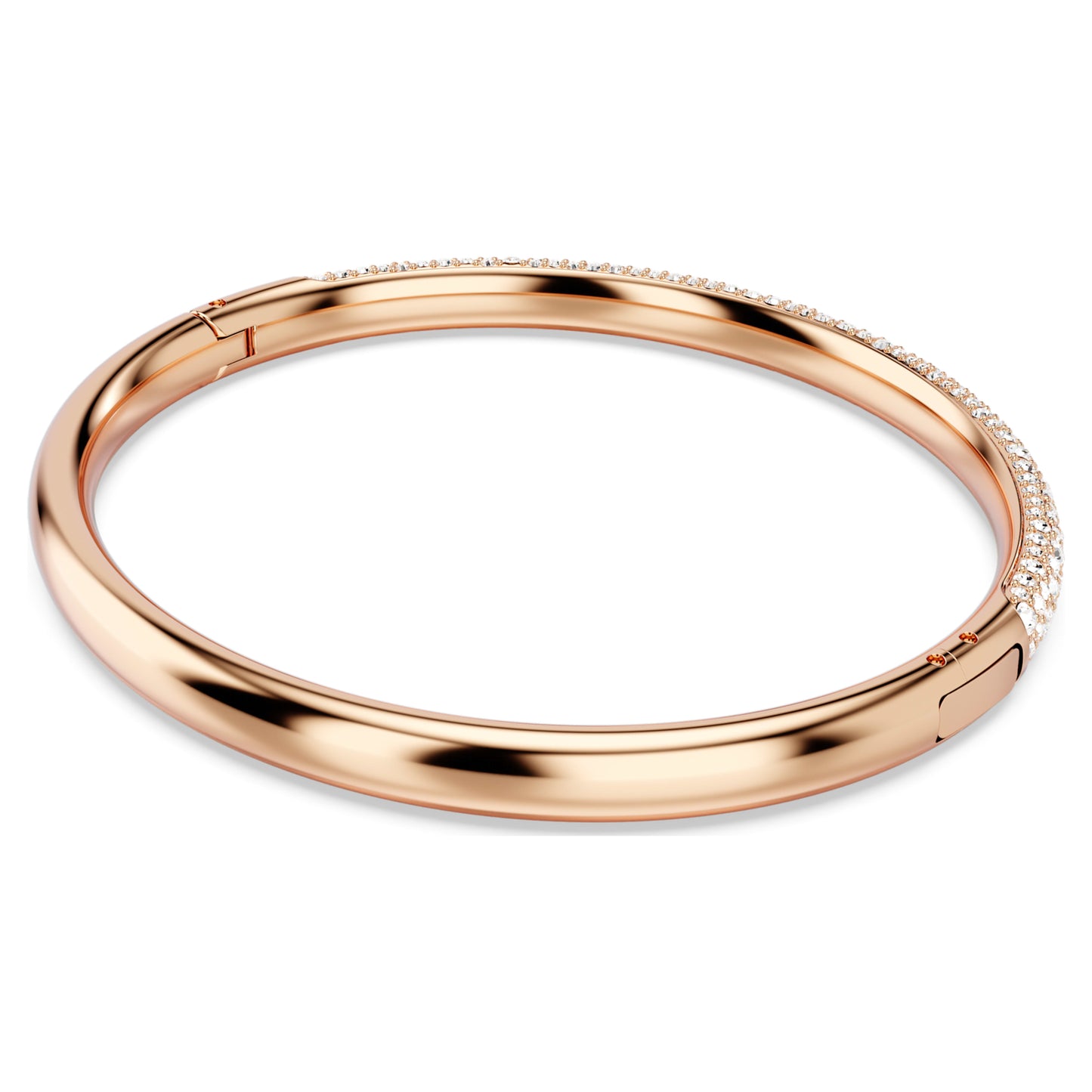 SUBLIMA BANGLE SNOW PAVE - WHITE, ROSE-GOLD