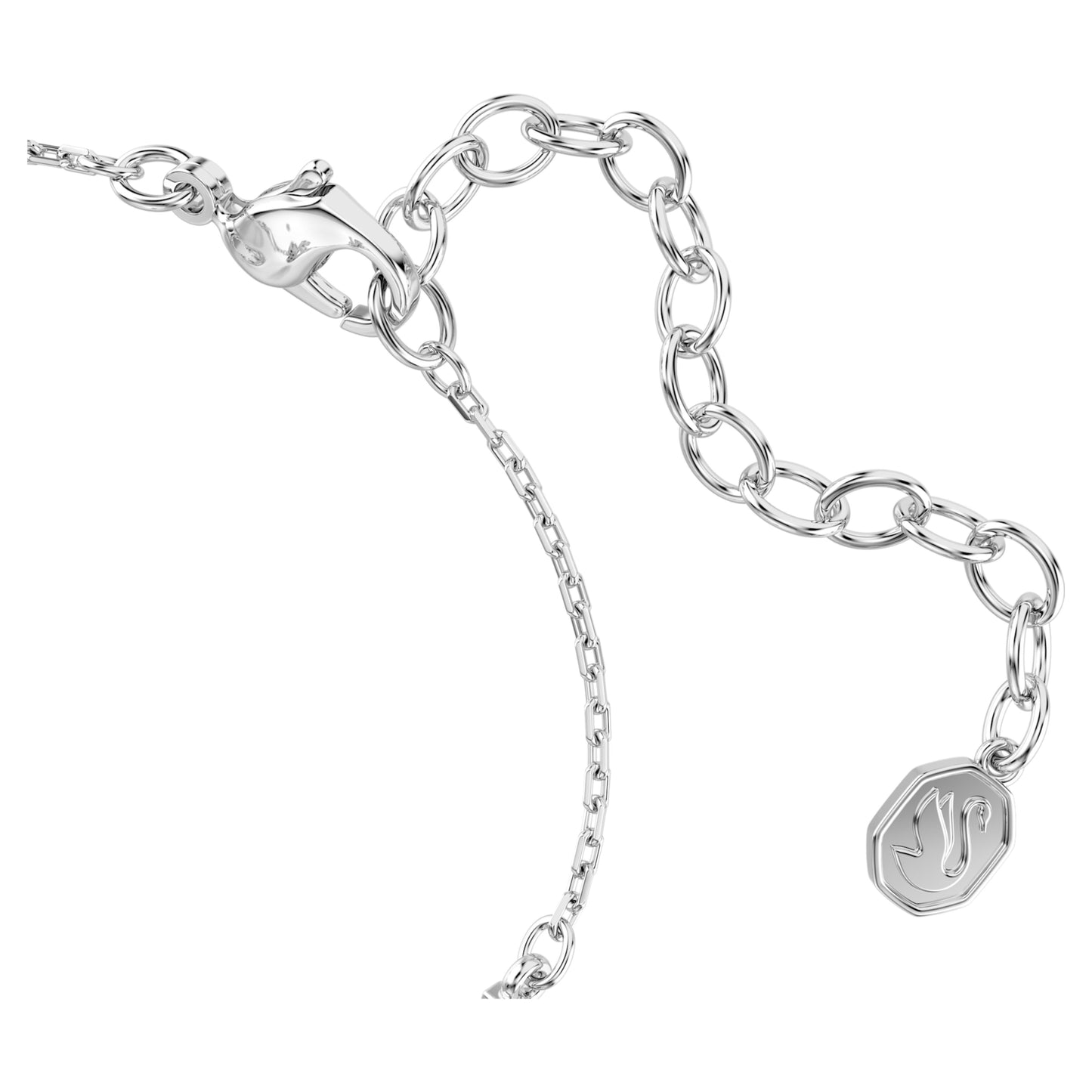 SWAN BRACELET - WHITE, RHODIUM