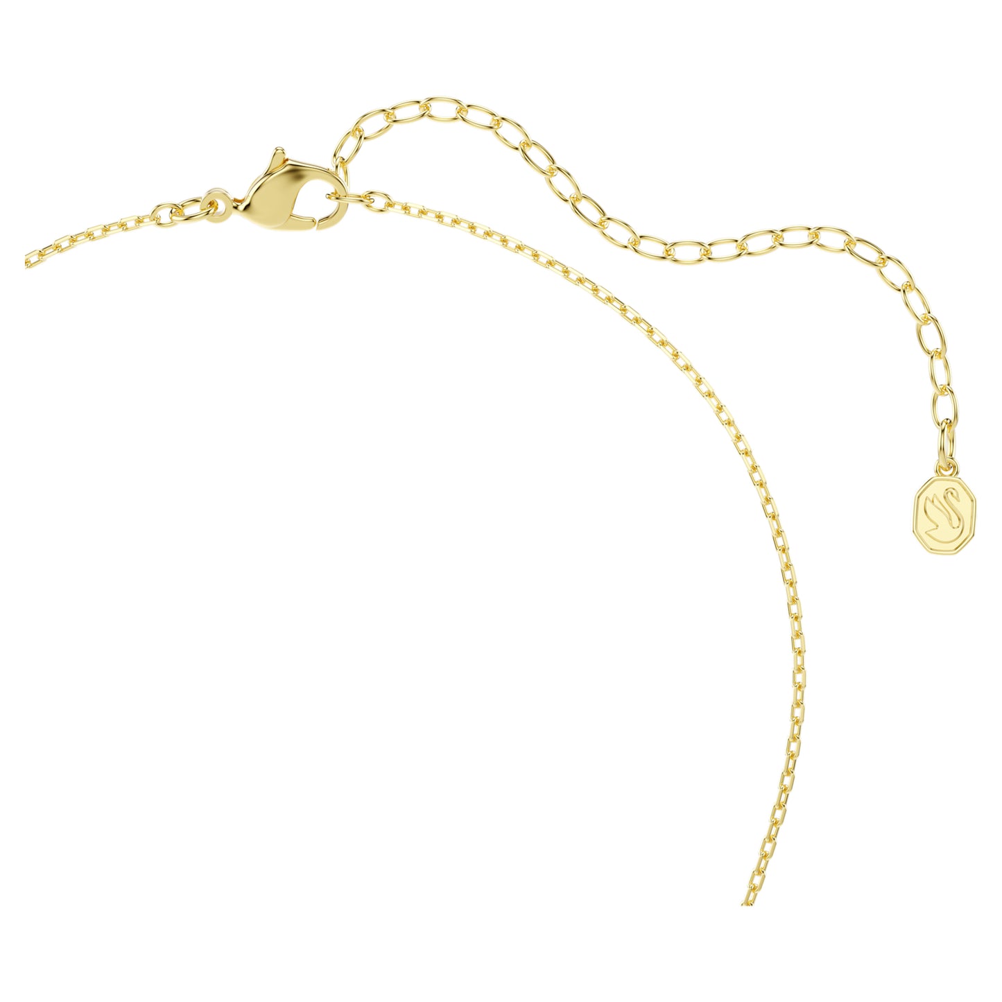 SWAN PENDANT - WHITE, 18K GOLD