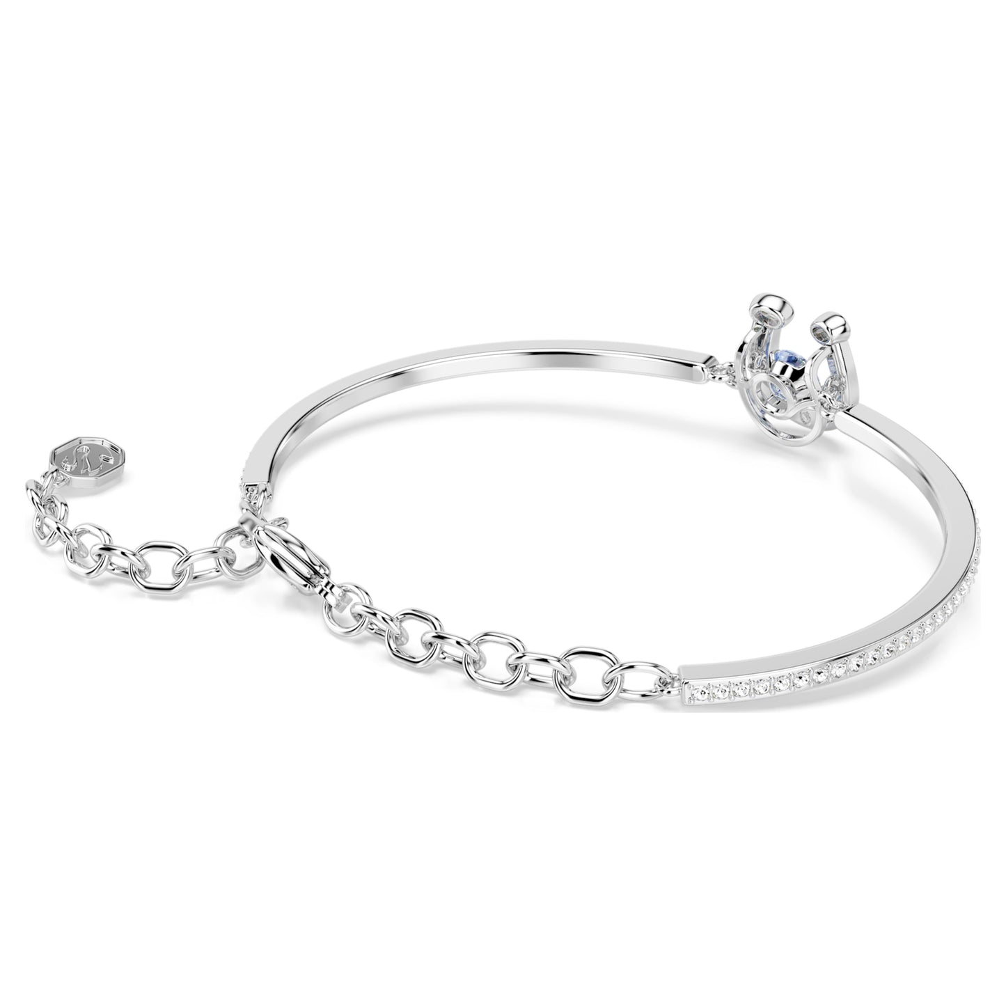 SYMBOLICA BANGLE HORSESHOE - BLUE, RHODIUM