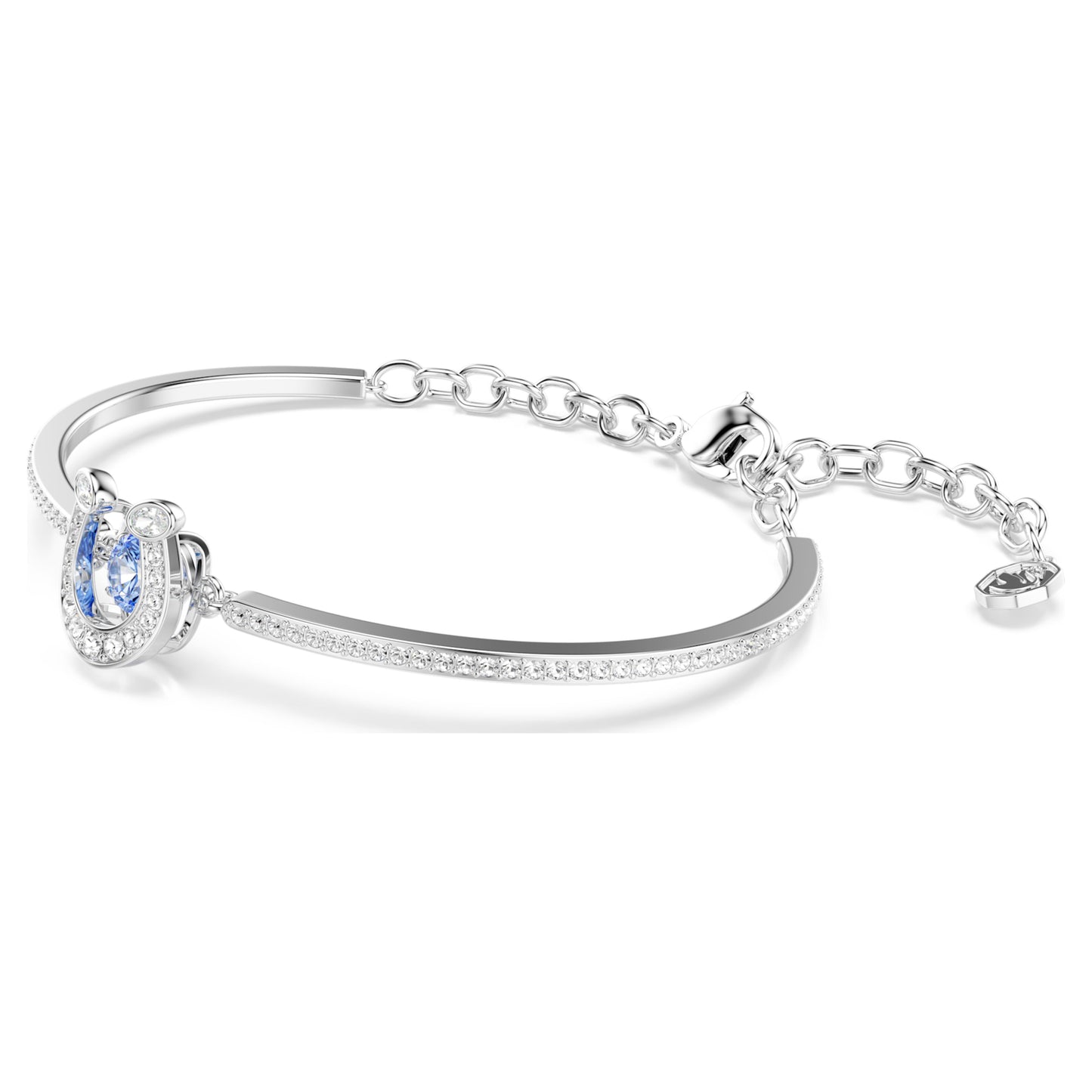 SYMBOLICA BANGLE HORSESHOE - BLUE, RHODIUM