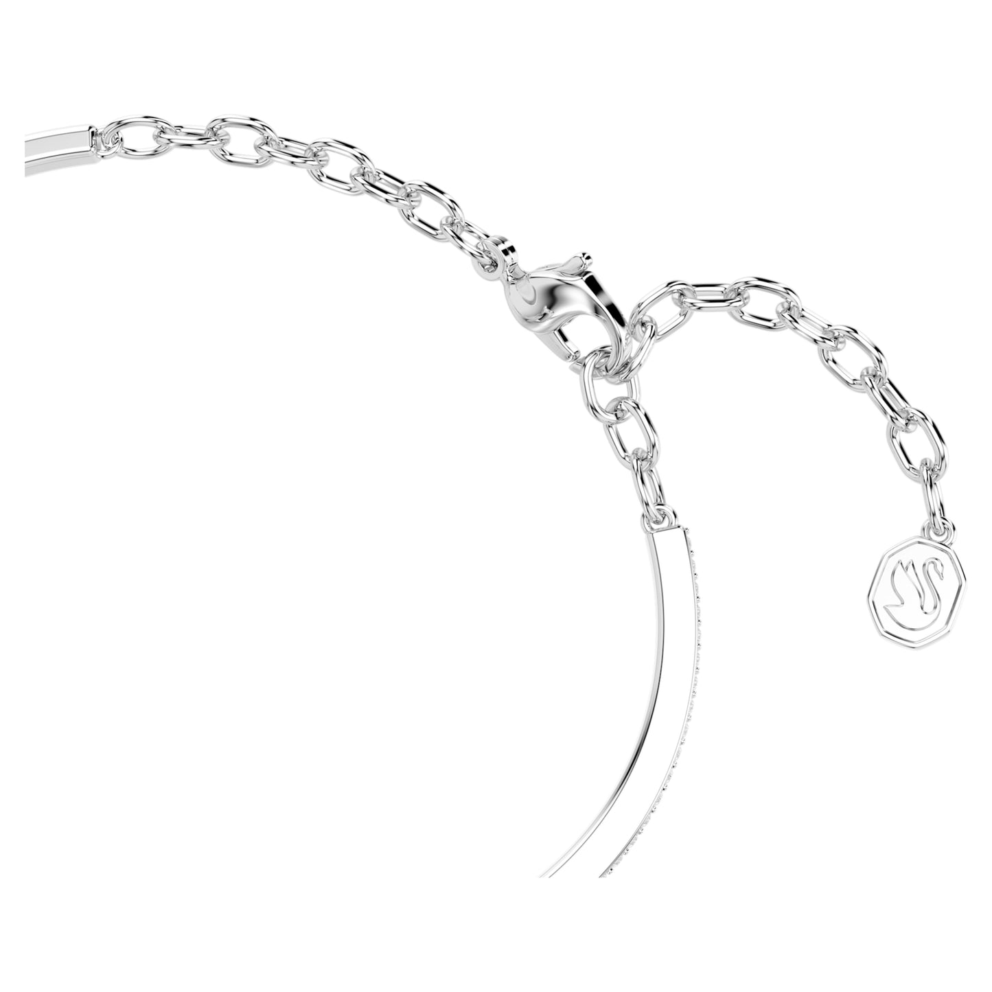SYMBOLICA BRACELET HORSESHOE - WHITE, RHODIUM