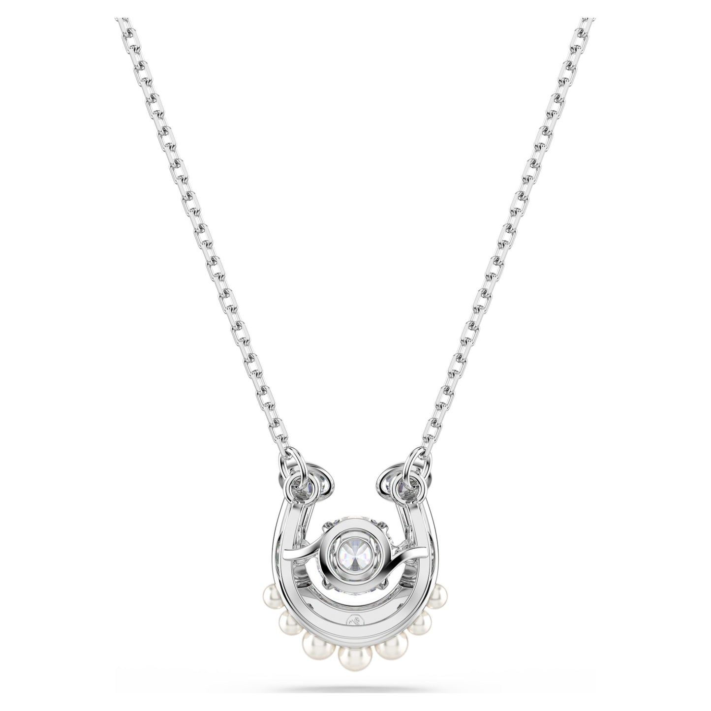 SYMBOLICA PENDANT HORSESHOE - WHITE, RHODIUM