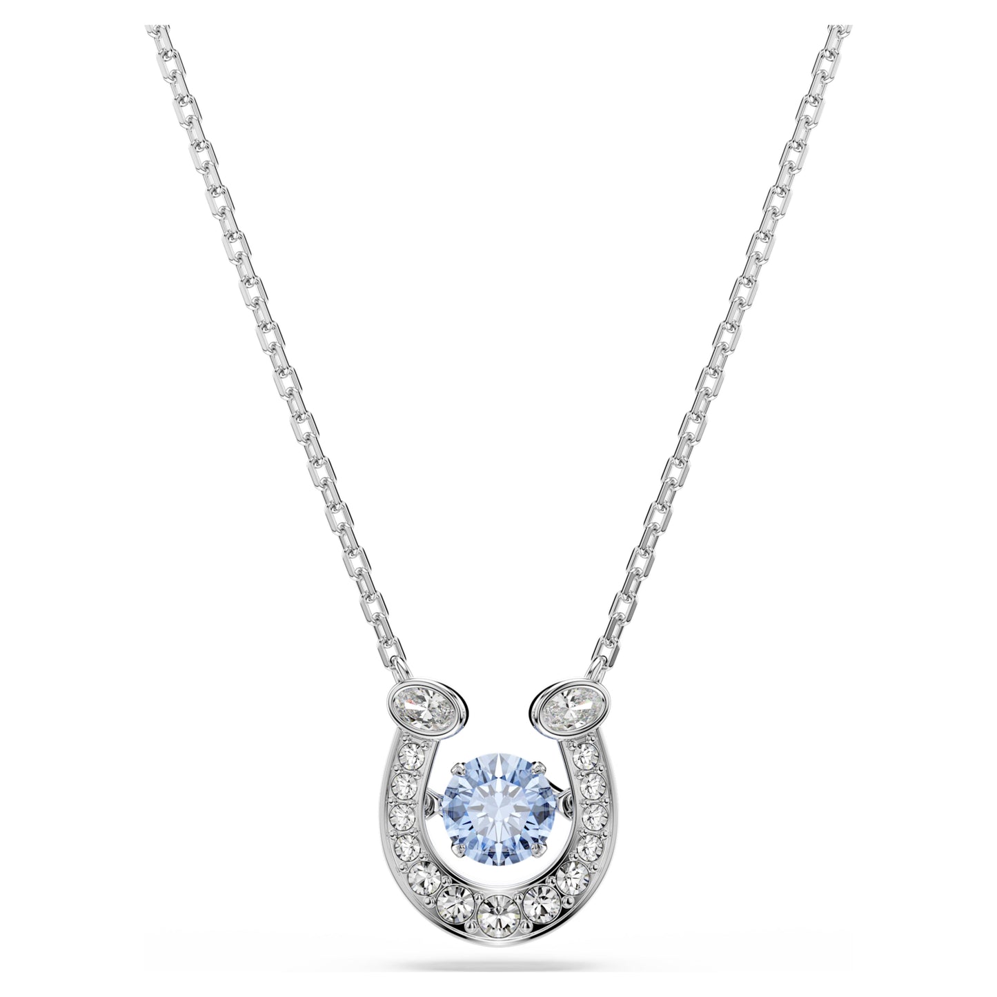 SYMBOLICA PENDANT HORSESHOE - BLUE, RHODIUM