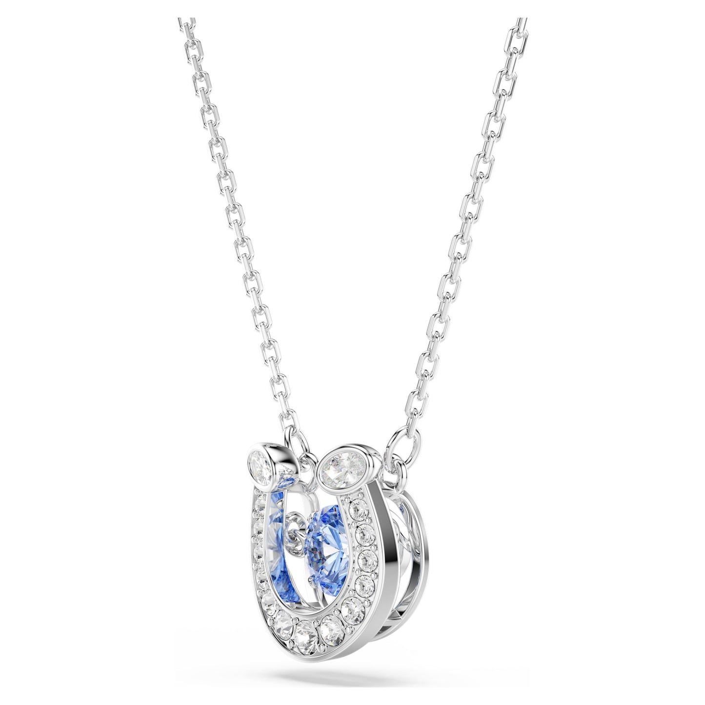 SYMBOLICA PENDANT HORSESHOE - BLUE, RHODIUM