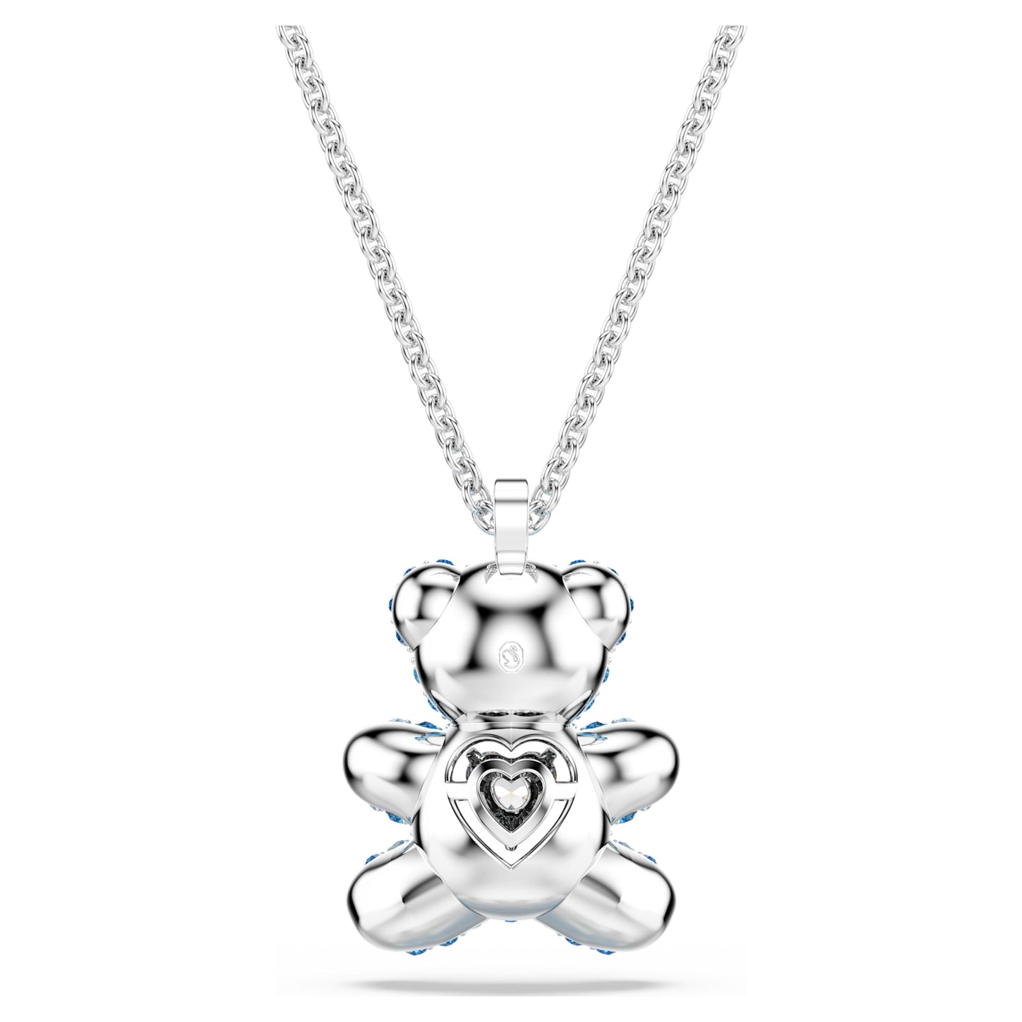 TEDDY PENDANT - BLUE, RHODIUM