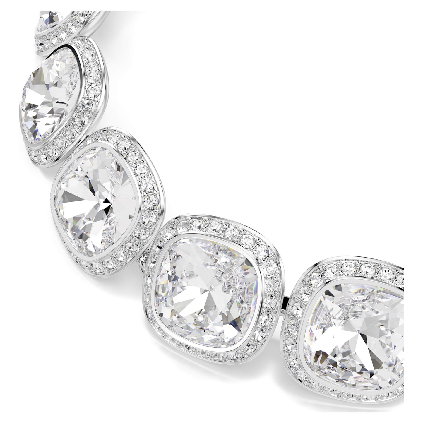 UNA ANGELIC BRACELET CUSHION CUT - WHITE, RHODIUM