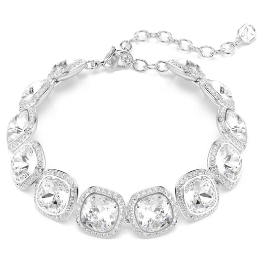 UNA ANGELIC BRACELET CUSHION CUT - WHITE, RHODIUM