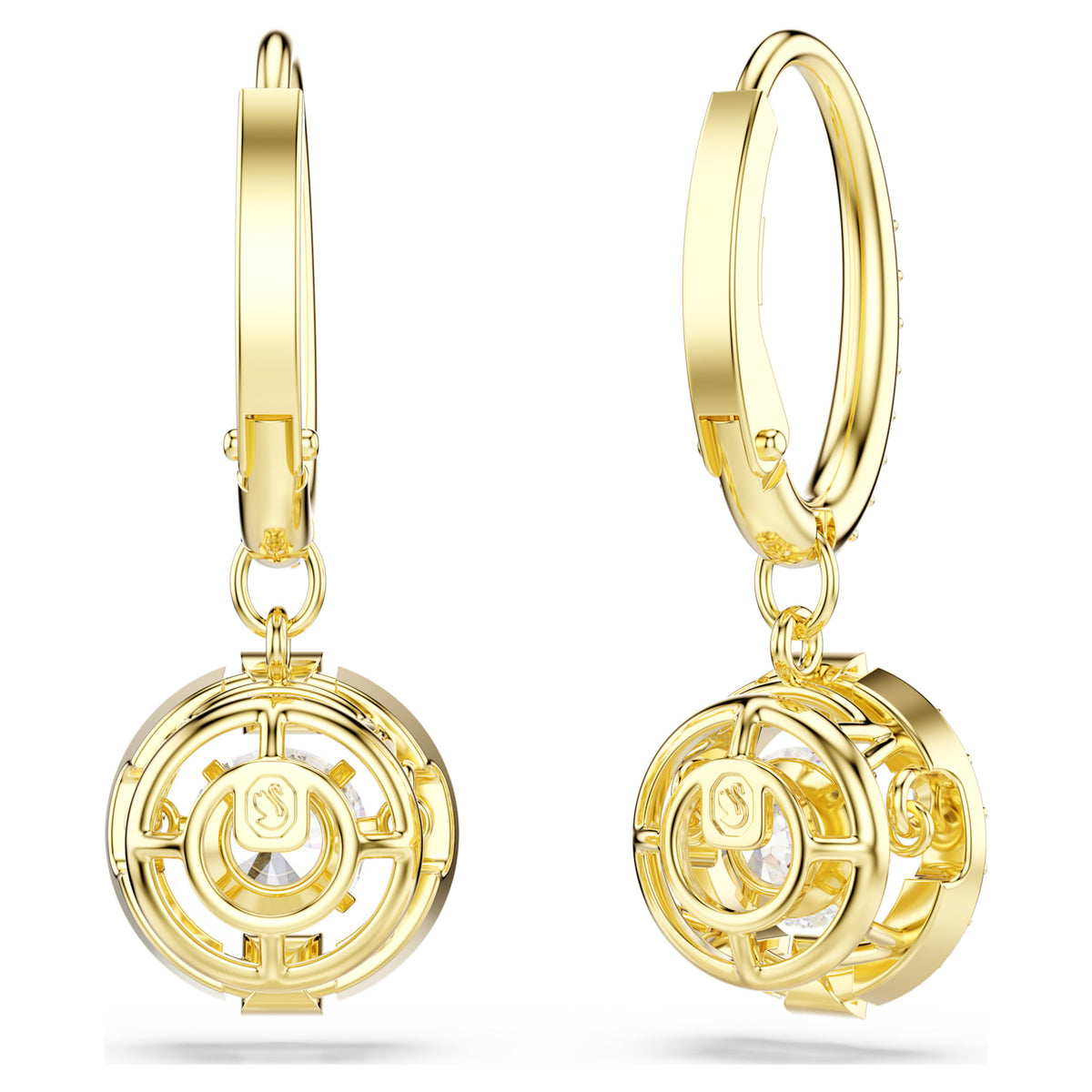 UNA ANGELIC DROP EARRINGS - WHITE, GOLD