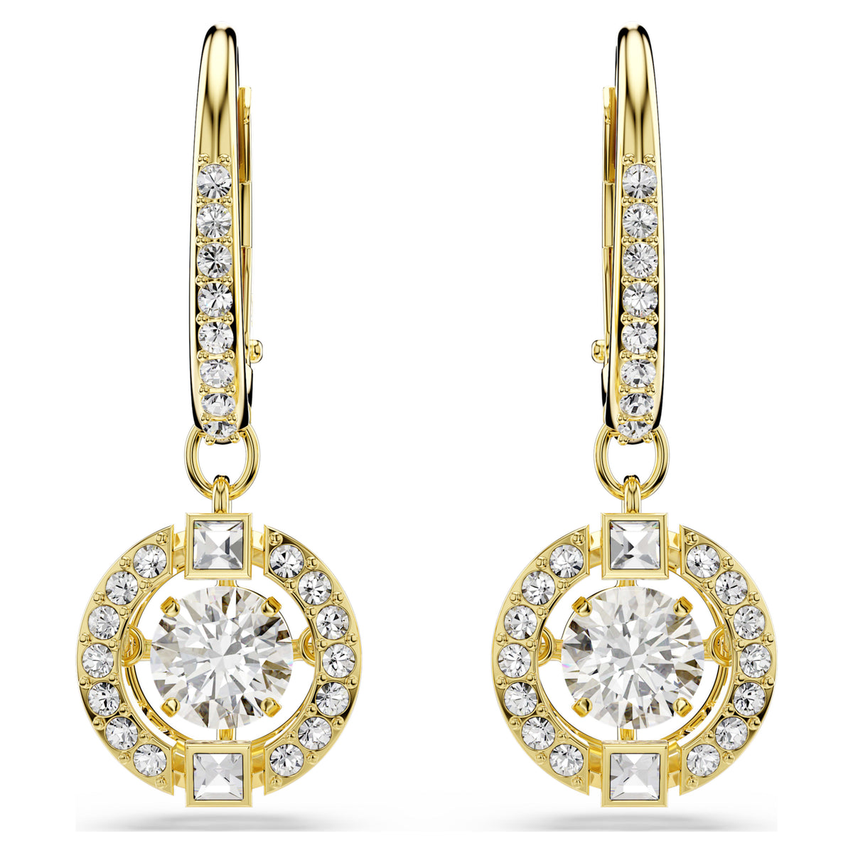 UNA ANGELIC DROP EARRINGS - WHITE, GOLD