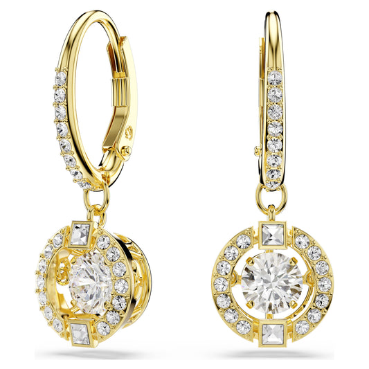 UNA ANGELIC DROP EARRINGS - WHITE, GOLD