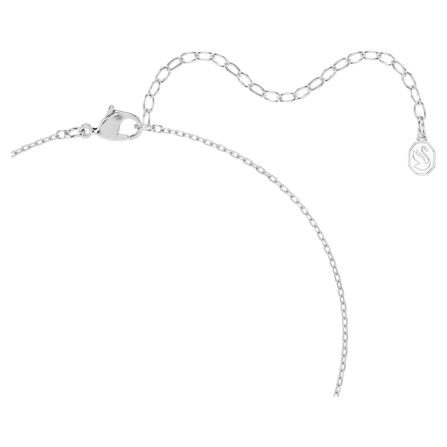 UNA ANGELIC PENDANT CUSHION CUT - WHITE, RHODIUM