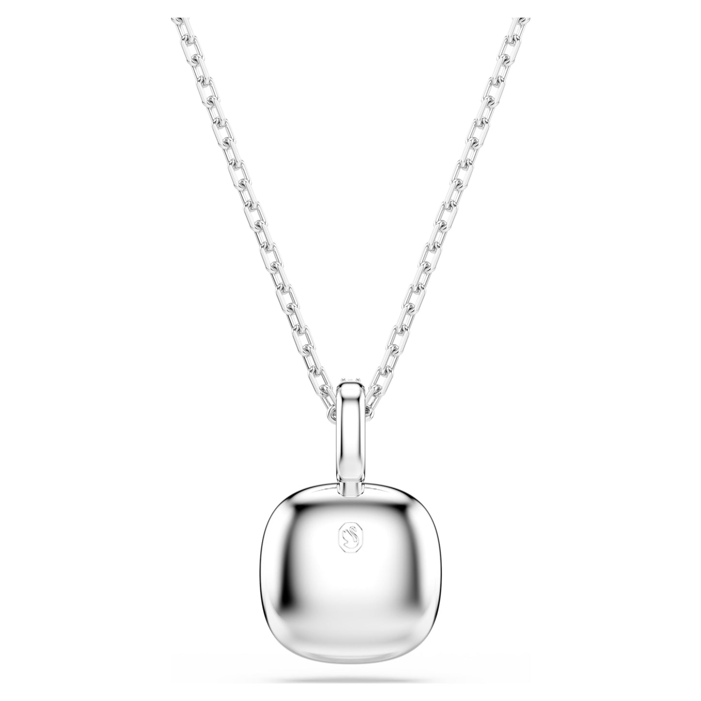 UNA ANGELIC PENDANT CUSHION CUT - WHITE, RHODIUM