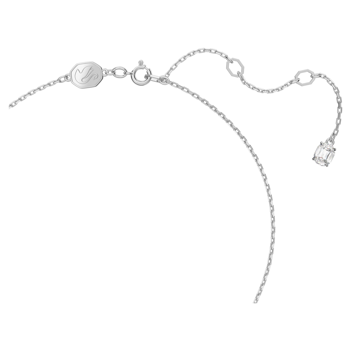 UNA ANGELIC PENDANT PAVE - WHITE, RHODIUM