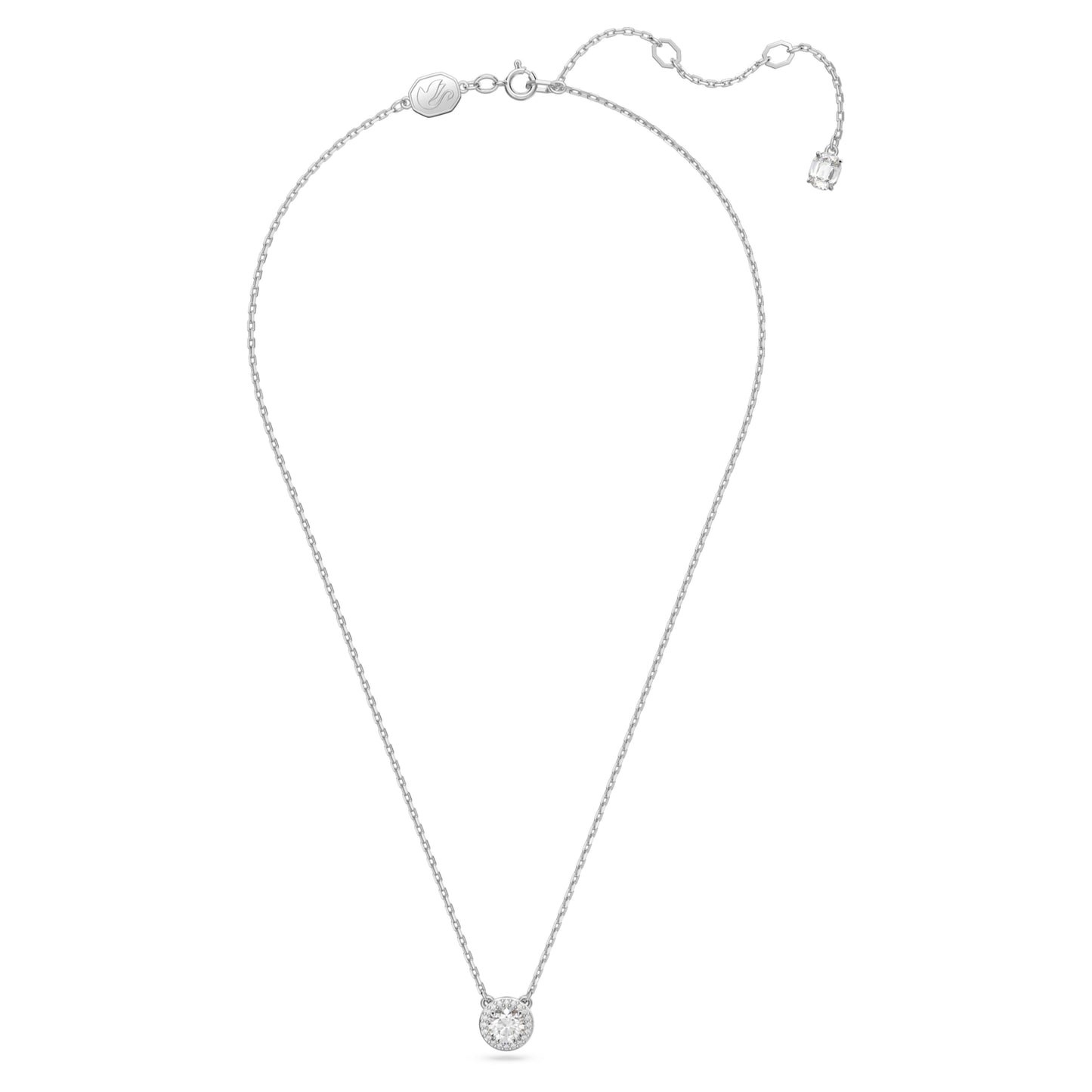 UNA ANGELIC PENDANT PAVE - WHITE, RHODIUM