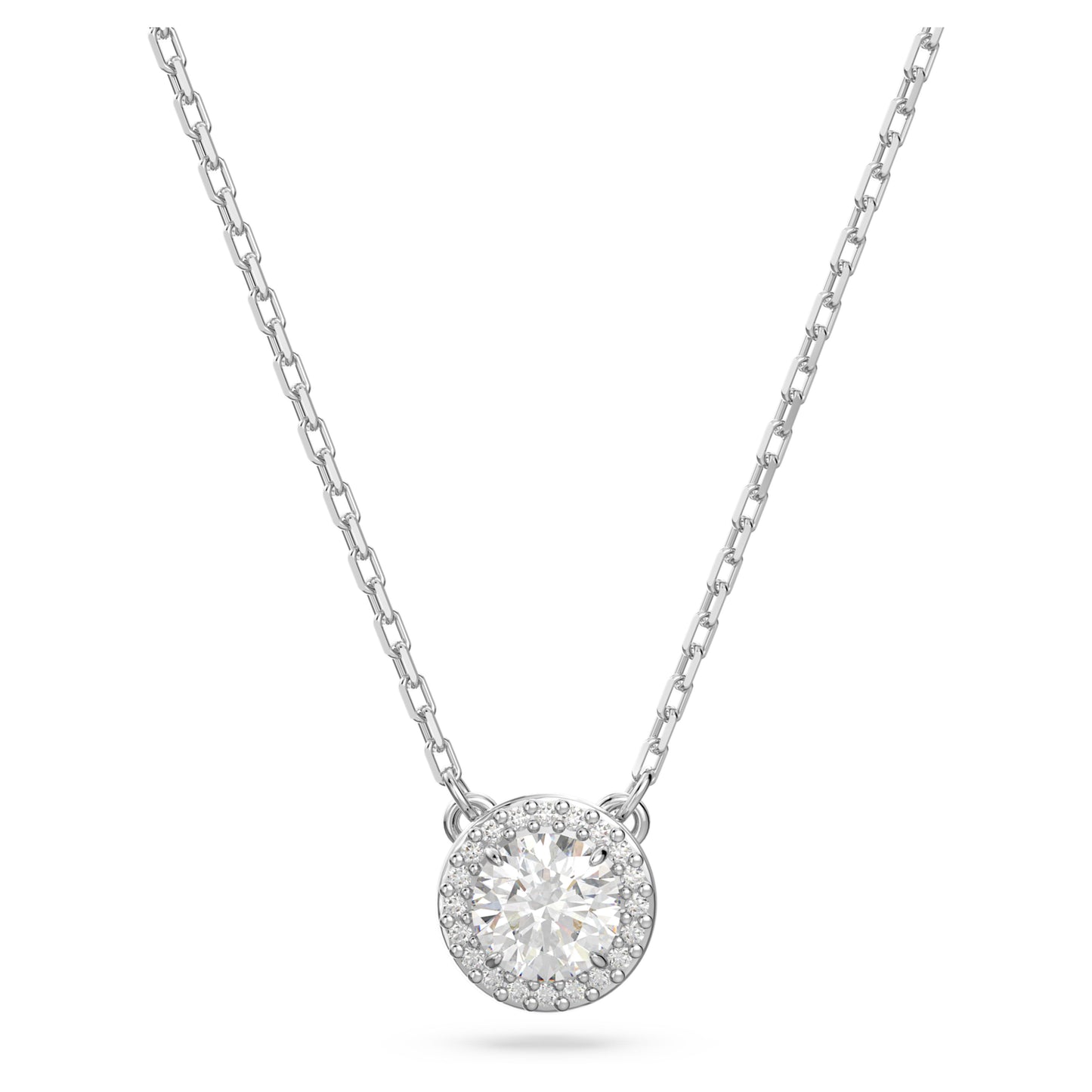 UNA ANGELIC PENDANT PAVE - WHITE, RHODIUM