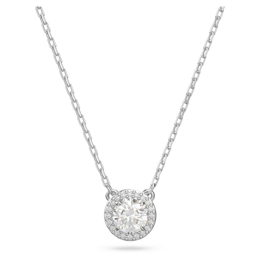 UNA ANGELIC PENDANT PAVE - WHITE, RHODIUM