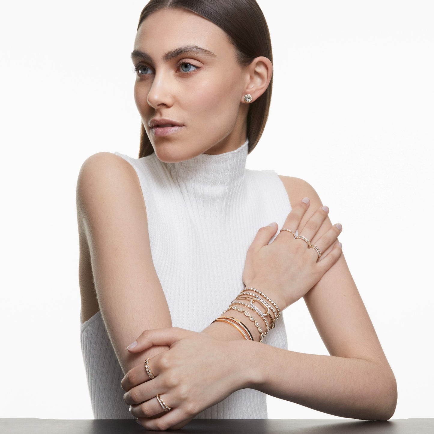 UNA ANGELIC BRACELET - WHITE, ROSE-GOLD