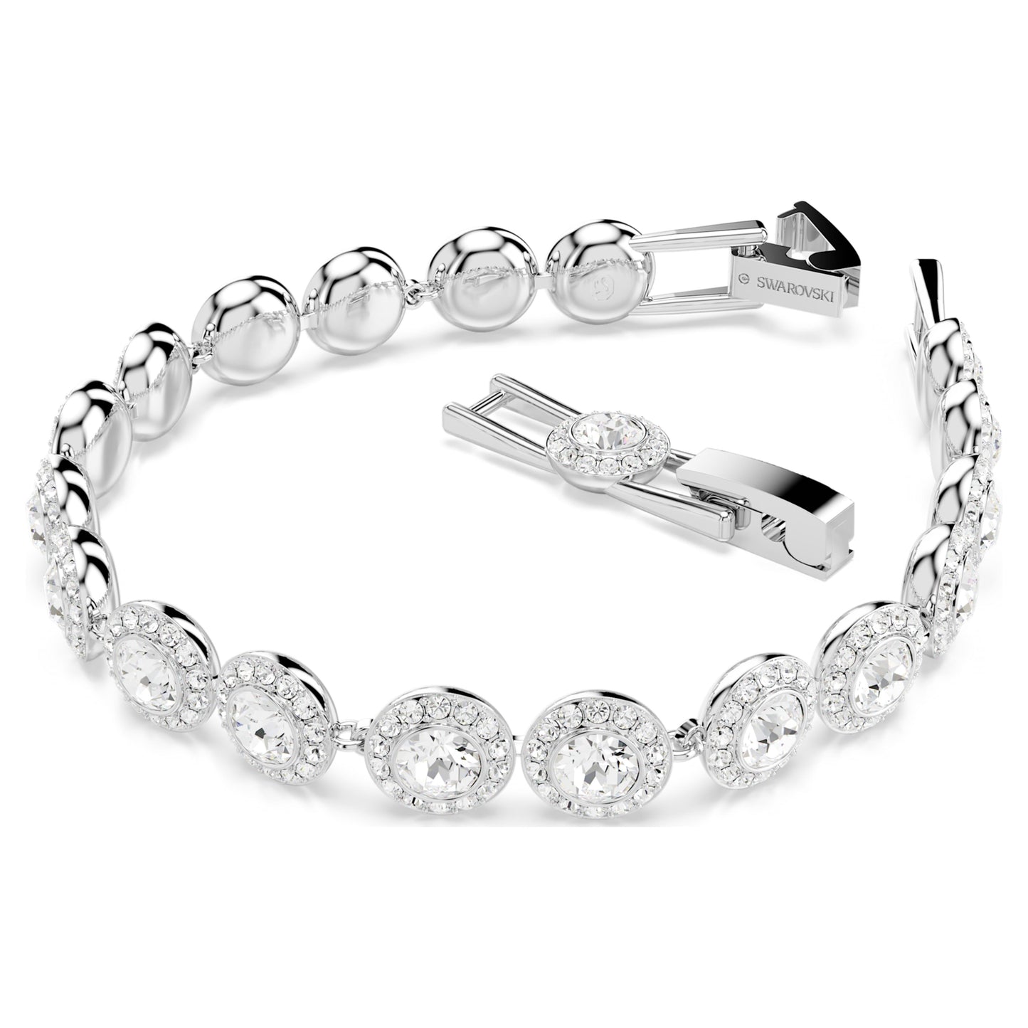 UNA ANGELIC TENNIS BRACELET - WHITE, RHODIUM