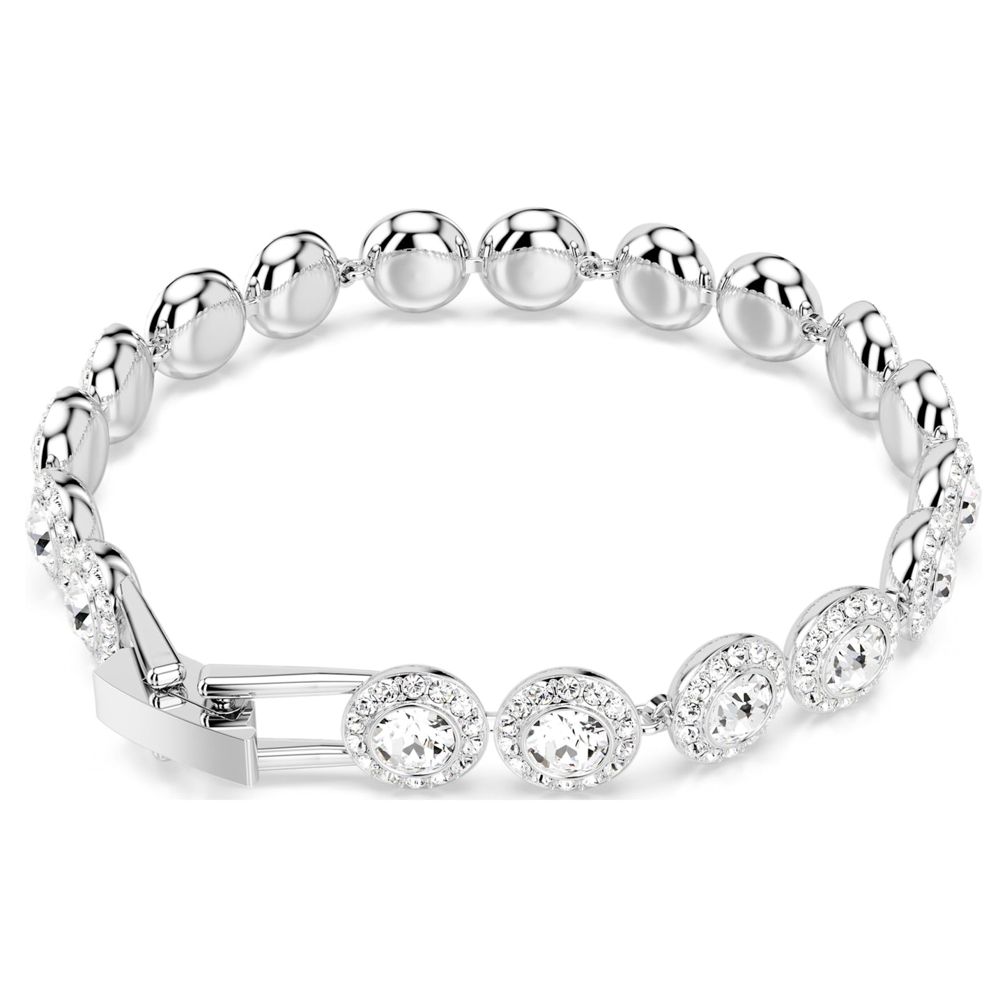 UNA ANGELIC TENNIS BRACELET - WHITE, RHODIUM