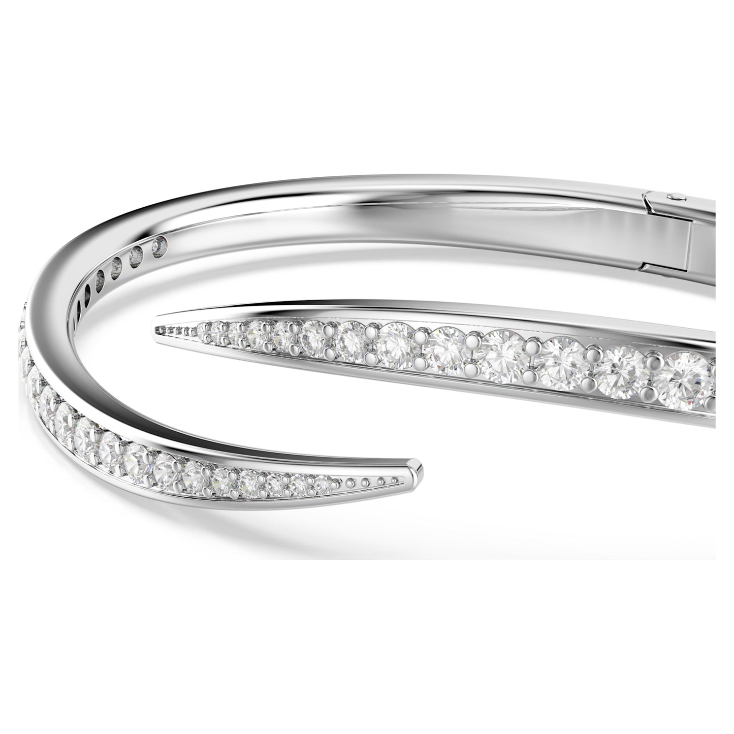 VIENNA BANGLE SWAN - WHITE RHODIUM