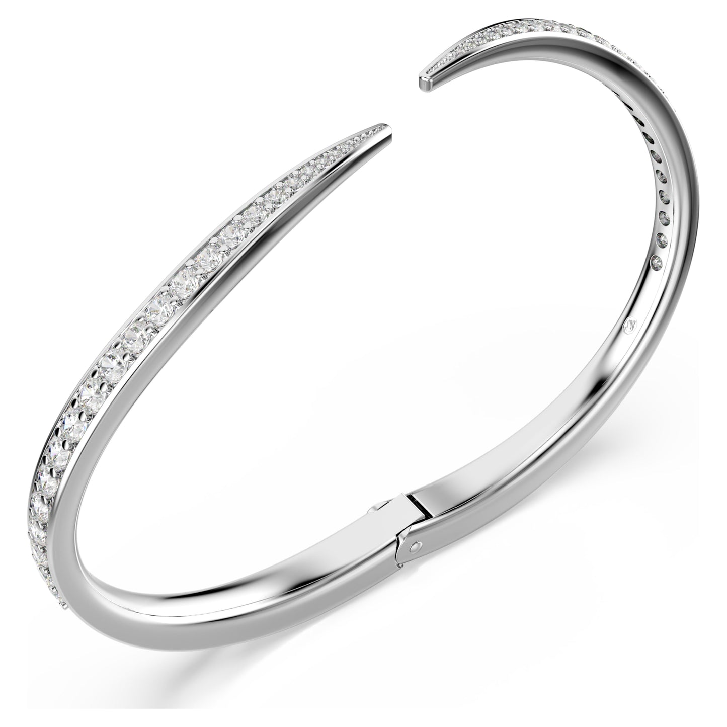 VIENNA BANGLE SWAN - WHITE RHODIUM