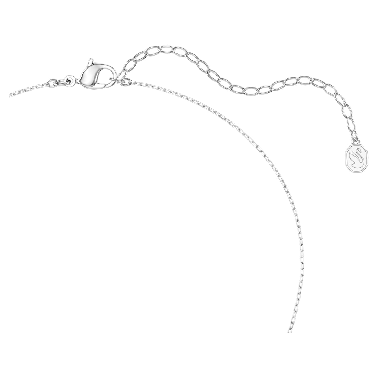 VIENNA PENDANT FEATHER - WHITE, RHODIUM