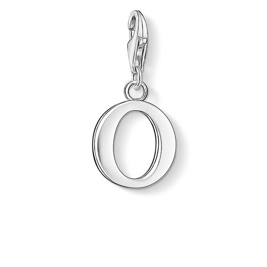 CHARM CLUB STERLING SILVER 'O' CHARM