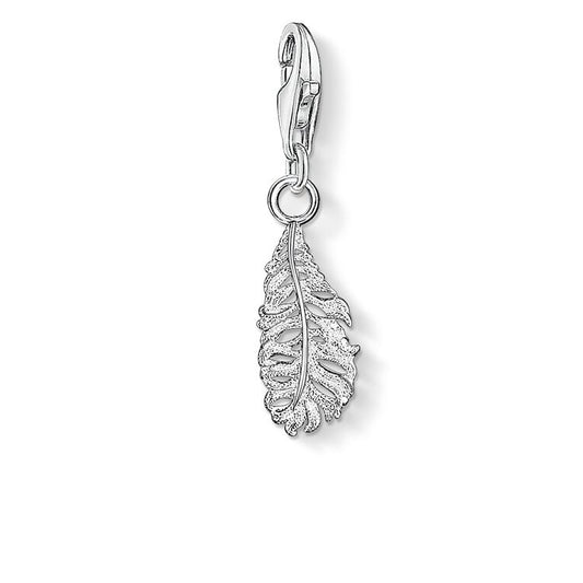 CHARM CLUB STERLING SILVER EXOTIC FEATHER CHARM