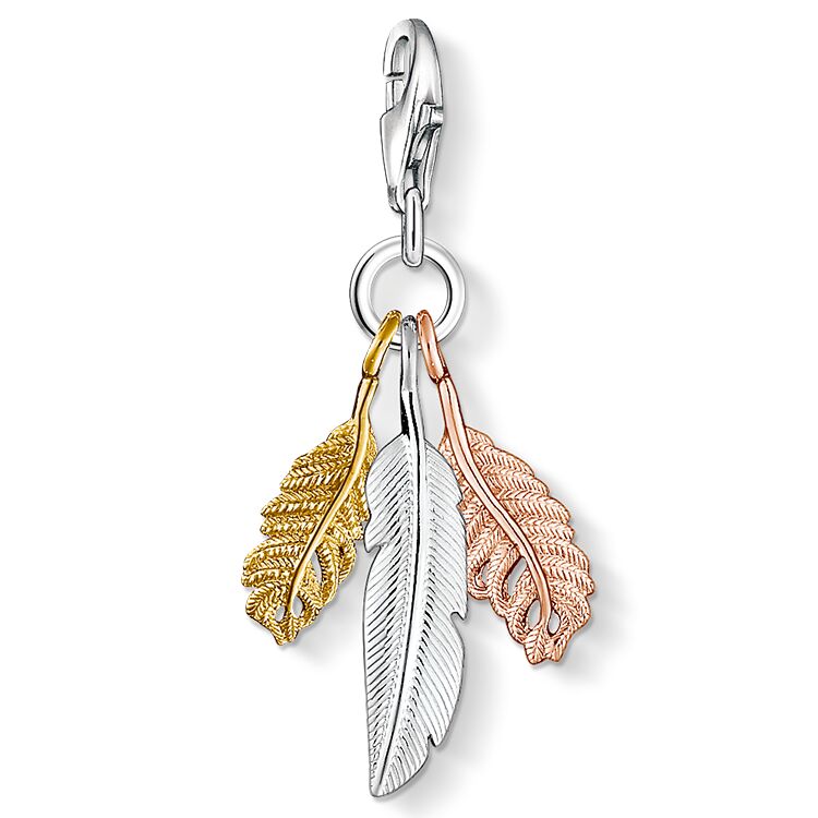 CHARM CLUB STERLING SILVER FEATHERS CHARM