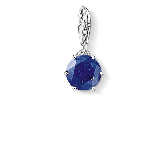 CHARM CLUB STERLING SILVER SEPTEMBER LAPIS LAZULI BIRTHSTONE CHARM