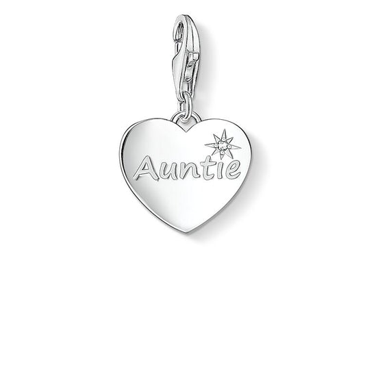 CHARM CLUB STERLING SILVER AUNTIE CHARM