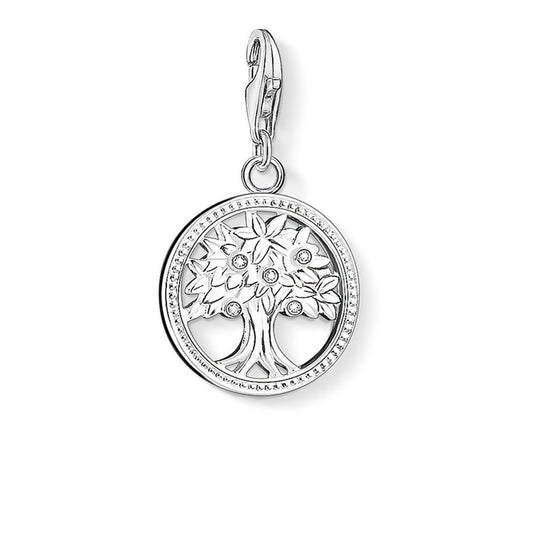 CHARM CLUB STERLING SILVER TREE OF LIFE CZ CHARM