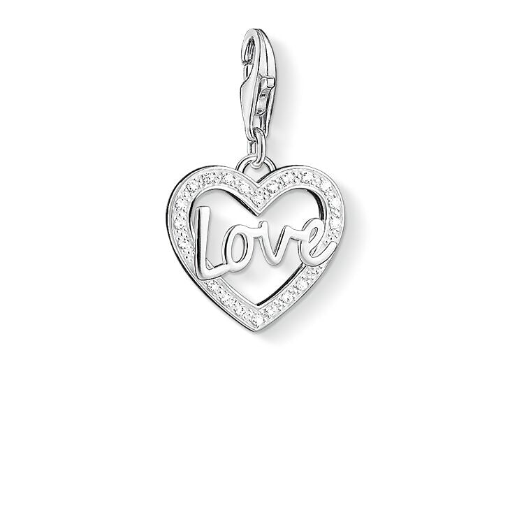 CHARM CLUB LOVE CZ HEART CHARM