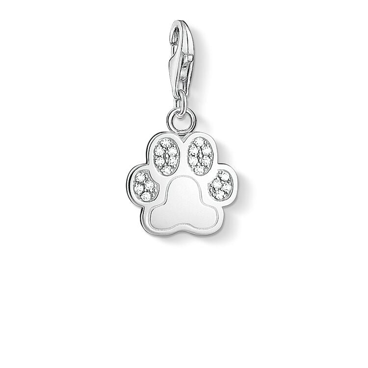 CHARM CLUB PAW PAVE CZ CHARM