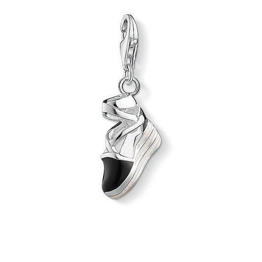 CHARM CLUB STERLING SILVER BLACK ESPADRILLE CHARM