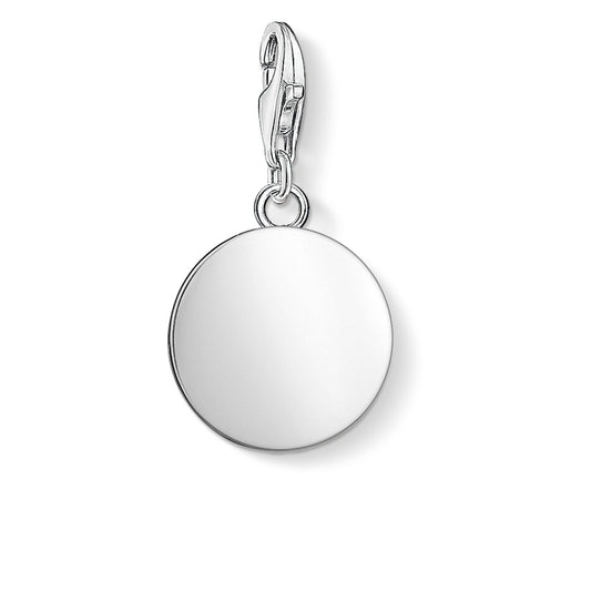 CHARM CLUB STERLING SILVER ENGRAVABLE DISC CHARM